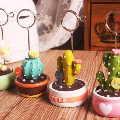 6 pcs Cute Flower Table Card Memo Holder Stand, Table Photo Display Clip Stand for Monmory Photo Picture Memo Cards Paper Note Postcards Wedding Number Card Display