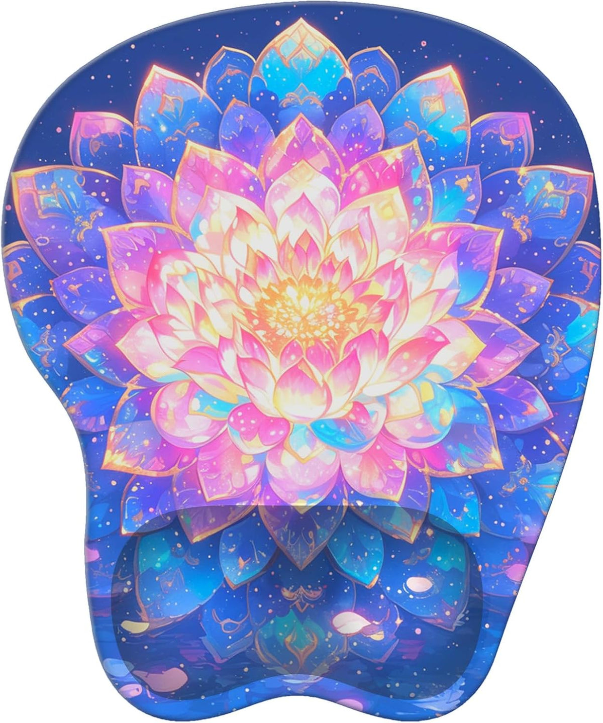 Wrist Support Mouse Pad Anti Slip Rubber Wrist Rest Mousepad 9in X 8in Small Desktop Notebook Mouse Mat for Working and Gaming (M-Pink Floral)