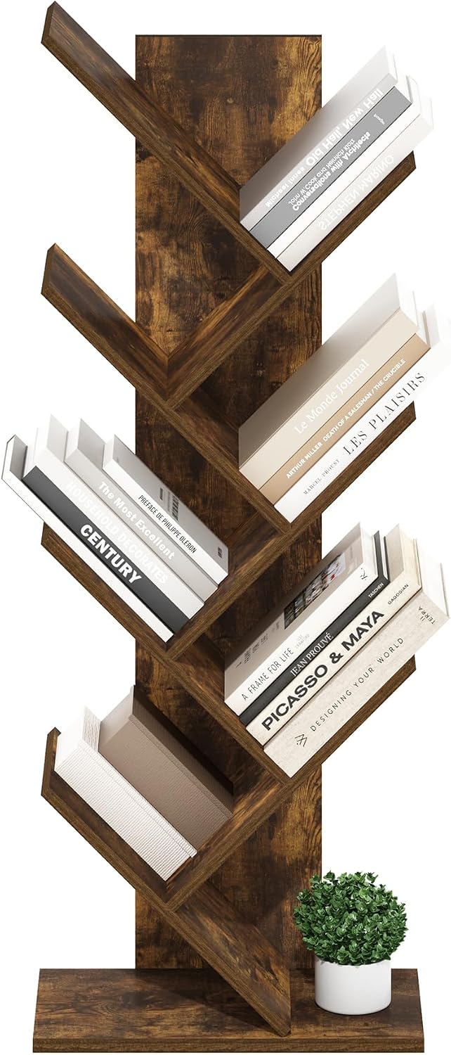 Furinno PASIR Book Shelf, 2-Tier Modern Bookshelf, Open Shelves Bookcase 9 x 12 x 21, Easy Assembly, for Living Room, Bedroom, Home Office, White