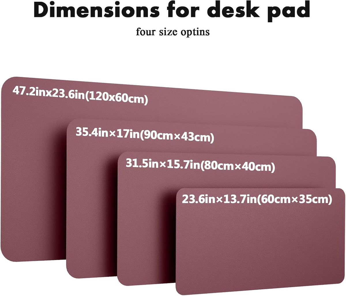Double-Sided Desk Pad, 31.5"x15.7"Leather Desk Mat, Eco Cork Desk Pad Protector,Large Mouse Pad,Waterproof Desk Blotter for Office/Home(Coffee)