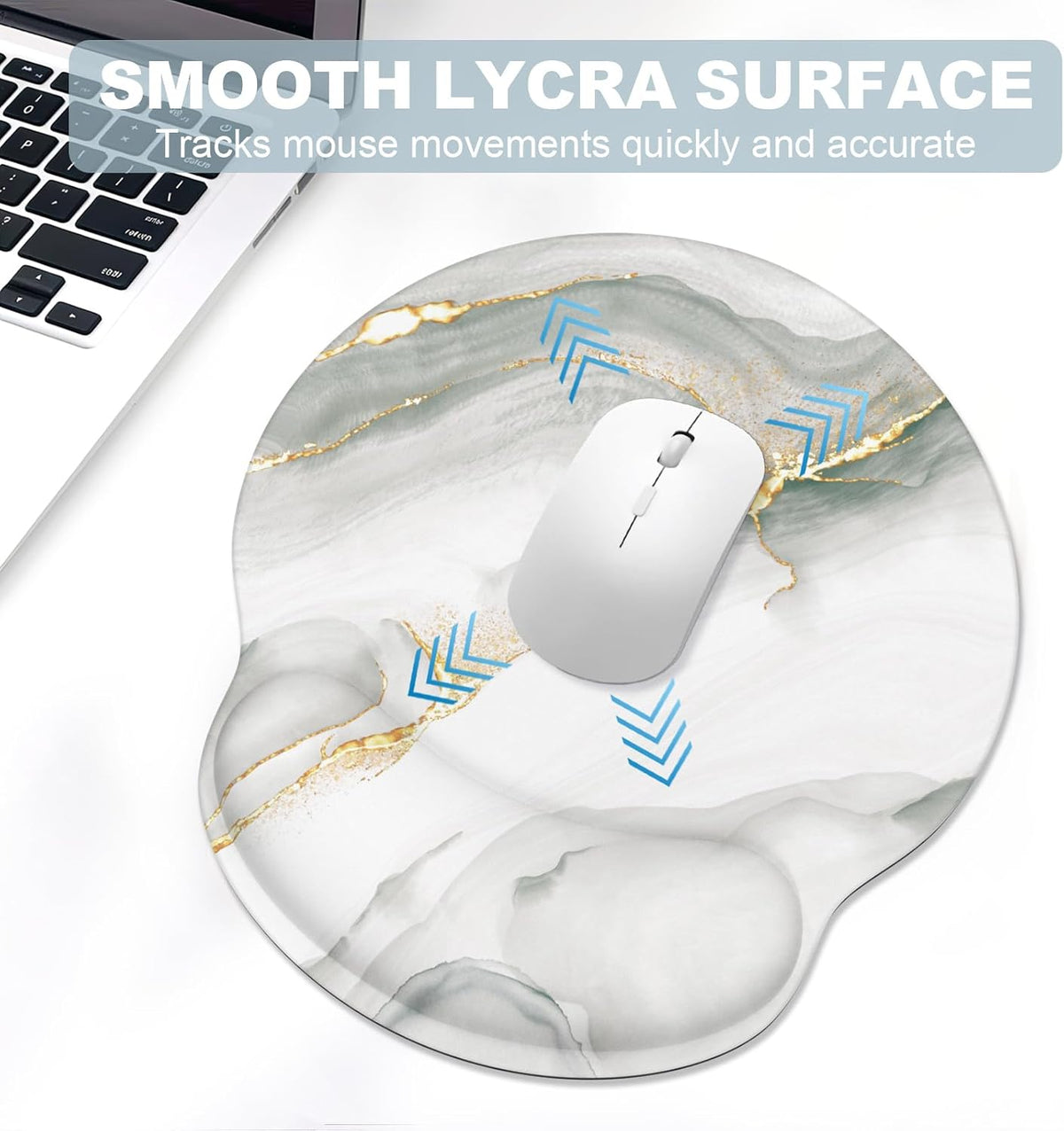 Ergonomic Mouse Pad with Wrist Rest and Keyboard Wrist Rest, Mousepad