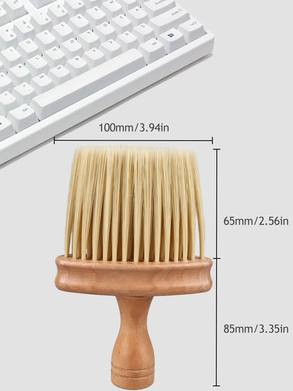 Keyboard Cleaning Brush, Wooden Piano Cleaner Brush, Instrument Dusting Brush Anti-Static Double Sided Ultra Soft Brush, Universal Guitar Laptop Synthesizers Keyboard Brush