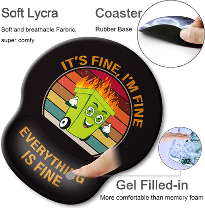 Ergonomic Mouse Pad with Wrist Rest Support,Gel Mouse Pads for Desk - Colors A