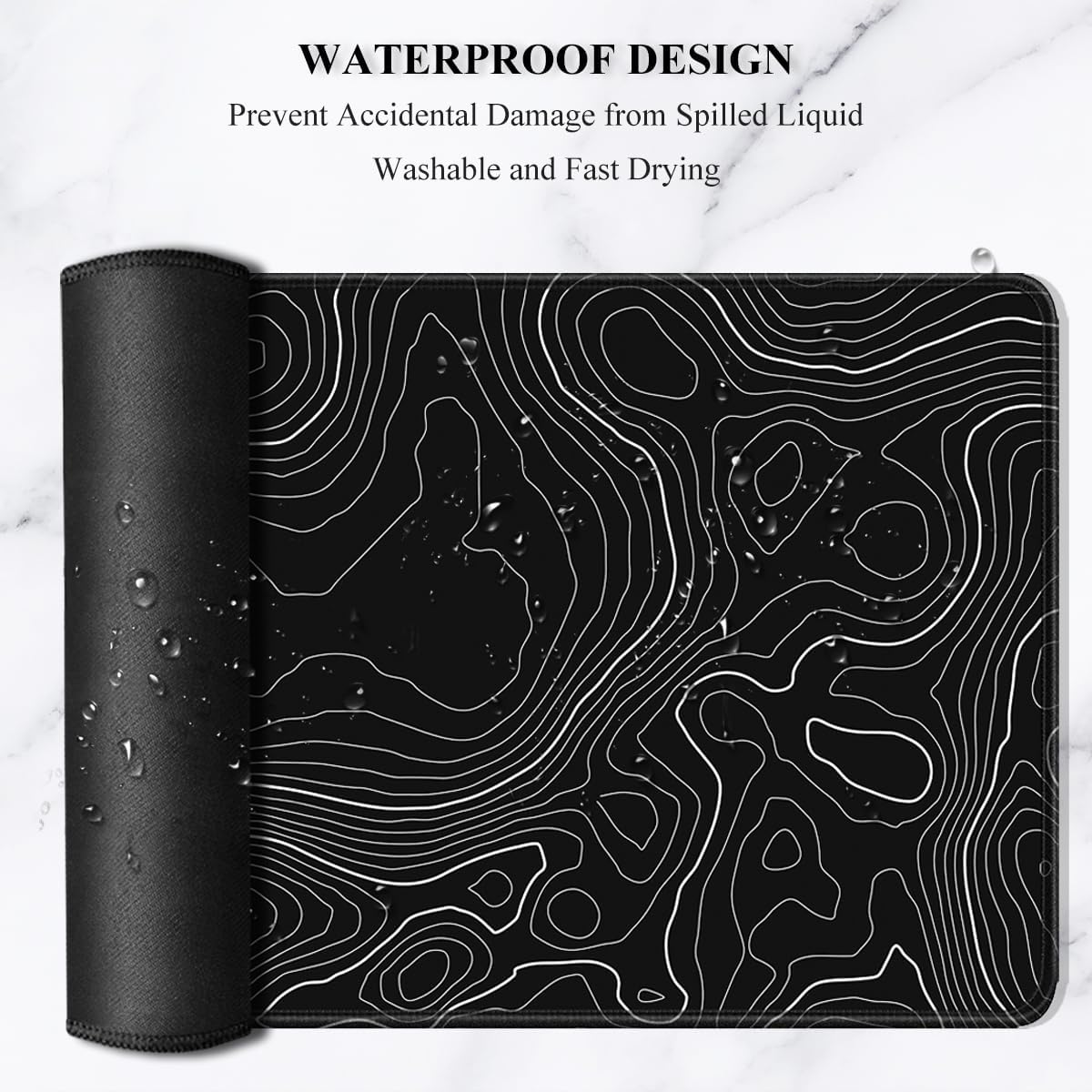 Auhoahsil Desk Mat, Ultra Large Mouse Pad, XXL Gaming Mousepad, Green Tropical Leaves Deskpad, Big Extended Full Size Mouse Pad, Desktop Desk Matt for Keyboard, Laptop & Computer, 35.5 x 15.7 in - Colors B