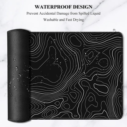 Auhoahsil Desk Mat, Ultra Large Mouse Pad, XXL Gaming Mousepad, Green Tropical Leaves Deskpad, Big Extended Full Size Mouse Pad, Desktop Desk Matt for Keyboard, Laptop & Computer, 35.5 x 15.7 in - Colors B