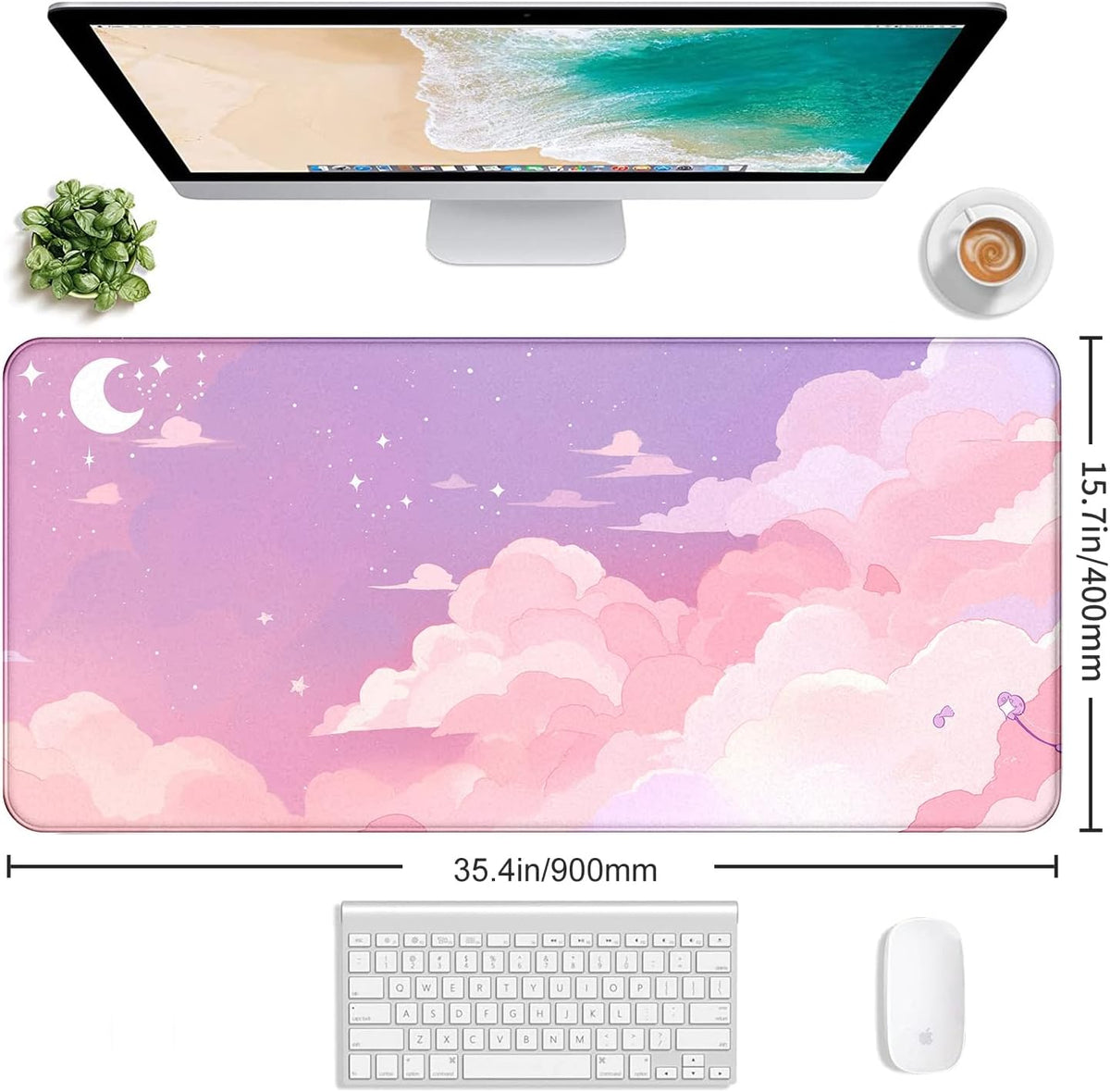 Retro American Flag XL Gaming Mouse Pad with Stitching Edge Laptop Desk Mat