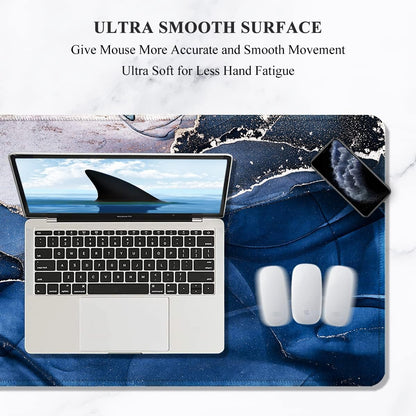 Auhoahsil Desk Mat, Ultra Large Mouse Pad, XXL Gaming Mousepad, Green Tropical Leaves Deskpad, Big Extended Full Size Mouse Pad, Desktop Desk Matt for Keyboard, Laptop & Computer, 35.5 x 15.7 in - Colors A