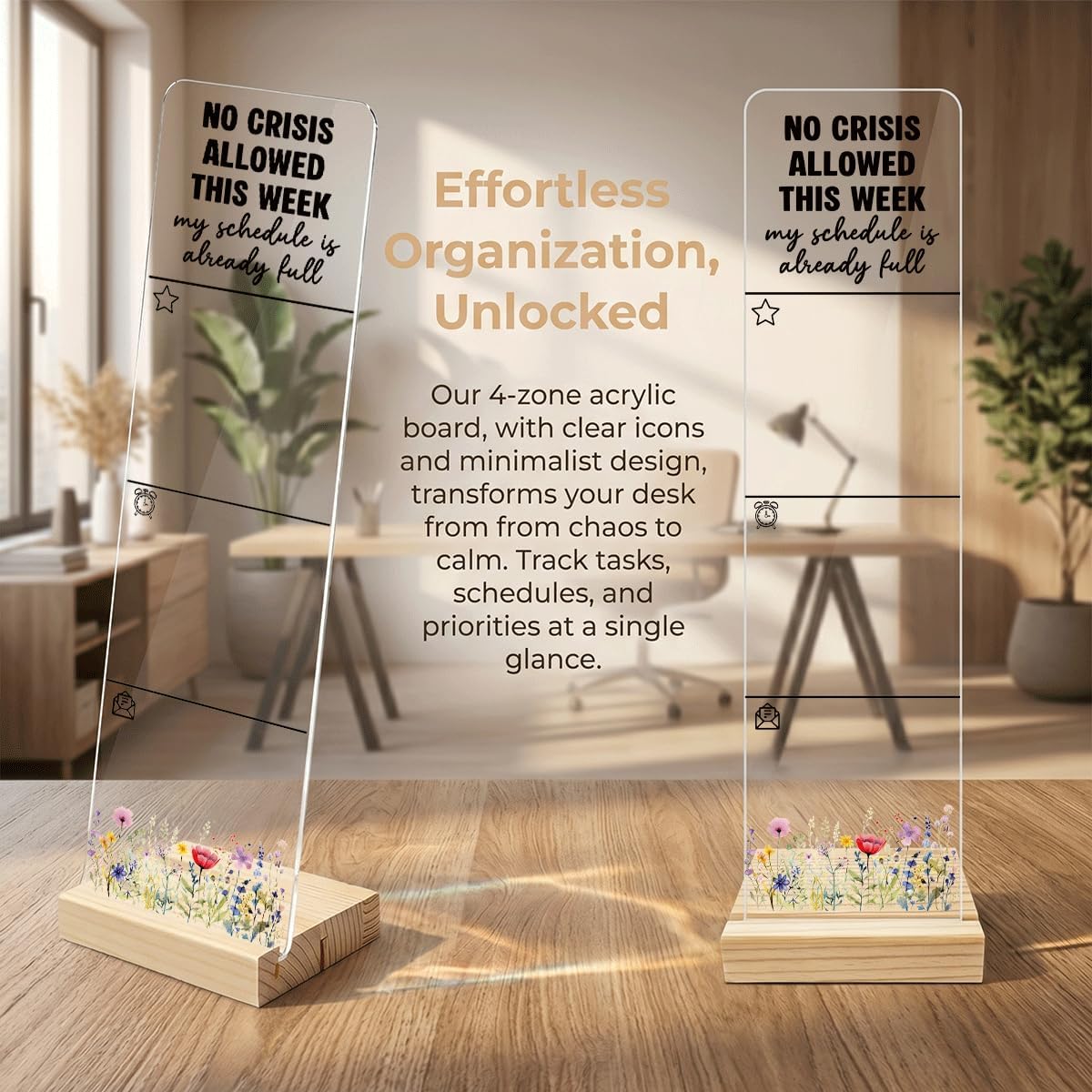 Note to Self Motivational Decor Sticky Note Holder, Mental Health Monitor Memo Board Decorations for School Counseling Office Therapy Desktop Art Decoration School Counselor, Therapist Office Gifts