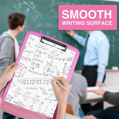 Clipboard with Storage, Clip Board 8.5 x 11 with Pen Holder, High Capacity Plastic Organization Case Box for Letter Legal A4 Size Paper, Nurses Teachers Must Haves, School & Office Supplies