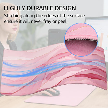 KTRIO Large Gaming Mouse Pad Desk Mat for Gamer, 31.5" x 11.8", Black, XL | Extended Size Design, Superior Micro-Weave Cloth, Non-Slip Rubber Base, Durable Stitched Edges, Water-Resistant Coating