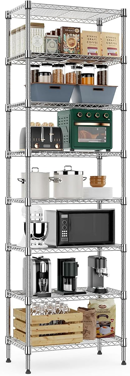 M MZG 450 lbs Steel Storage Shelving 3-Tier Utility Shelving Unit Steel Organizer Wire Rack for Home,Kitchen,Office (11.8" D x 17.7" W x 26.3" H) - Colors A