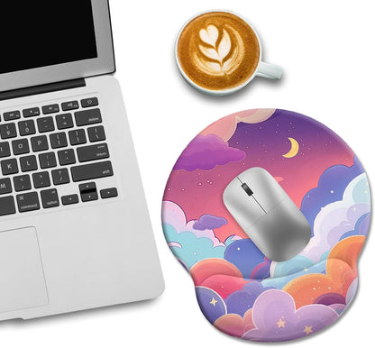 Funny Ergonomic Mouse Pad with Wrist Rest, Cat Desk Decor Gifts - Colors A