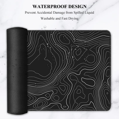 Auhoahsil Desk Mat, Ultra Large Mouse Pad, XXL Gaming Mousepad, Green Tropical Leaves Deskpad, Big Extended Full Size Mouse Pad, Desktop Desk Matt for Keyboard, Laptop & Computer, 35.5 x 15.7 in - Colors B