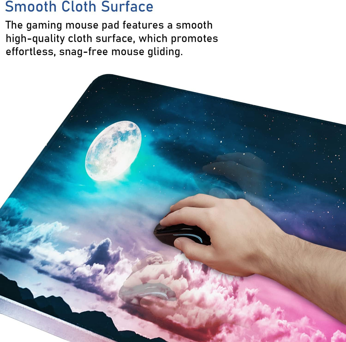 Large Extended Gaming Mouse Pad with Stitched Edges (31.5X15.7In) Mousepad