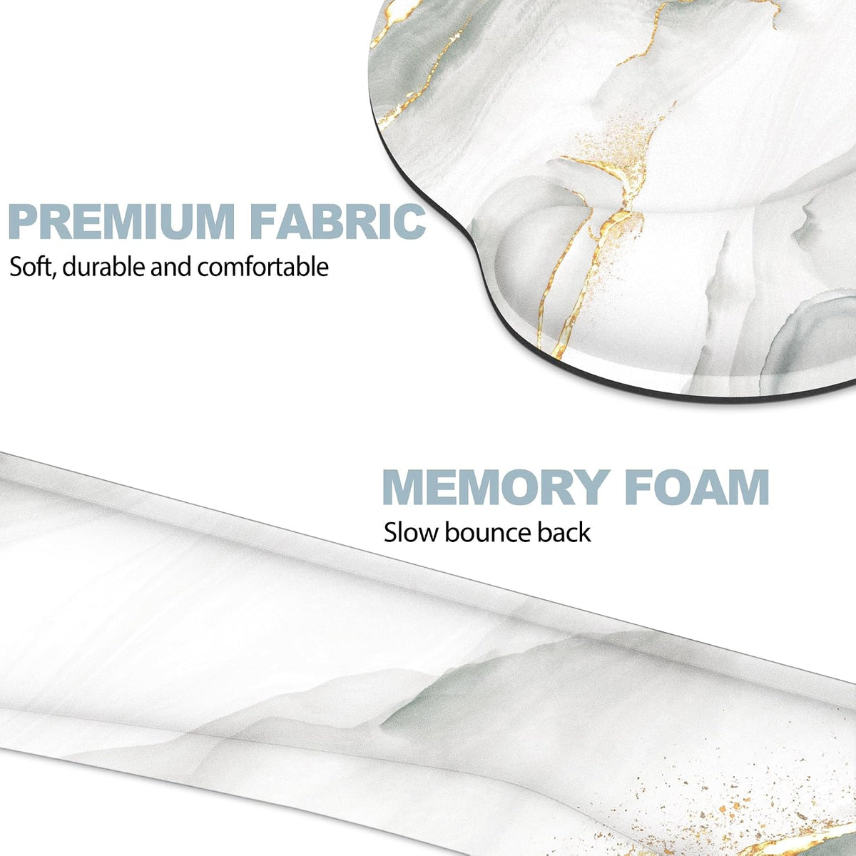 Ergonomic Mouse Pad with Wrist Rest and Keyboard Wrist Rest, Mousepad