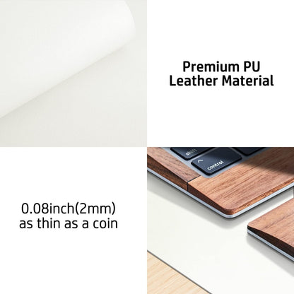 Aothia Leather Office Desk Pad Protector, Non-Slip PU Leather Desk Blotter, Waterproof Laptop Writing Mouse Pad for Office and Home, Black, 31.5" x 15.7" - Colors B