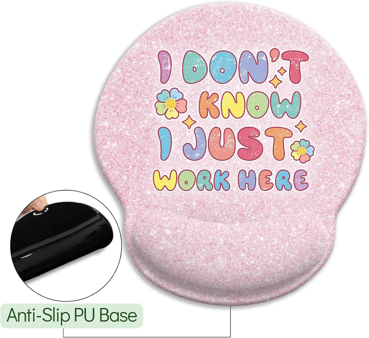 LIMKRIAN Cat Ergonomic Mouse Pad with Wrist Rest, Gaming Mouse Pad with Wrist Support, Funny Mouse Pads for Desk, Computer Mousepad with Non-Slip Pain Relief PU Base, Cute Office Desk Accessories - Colors B