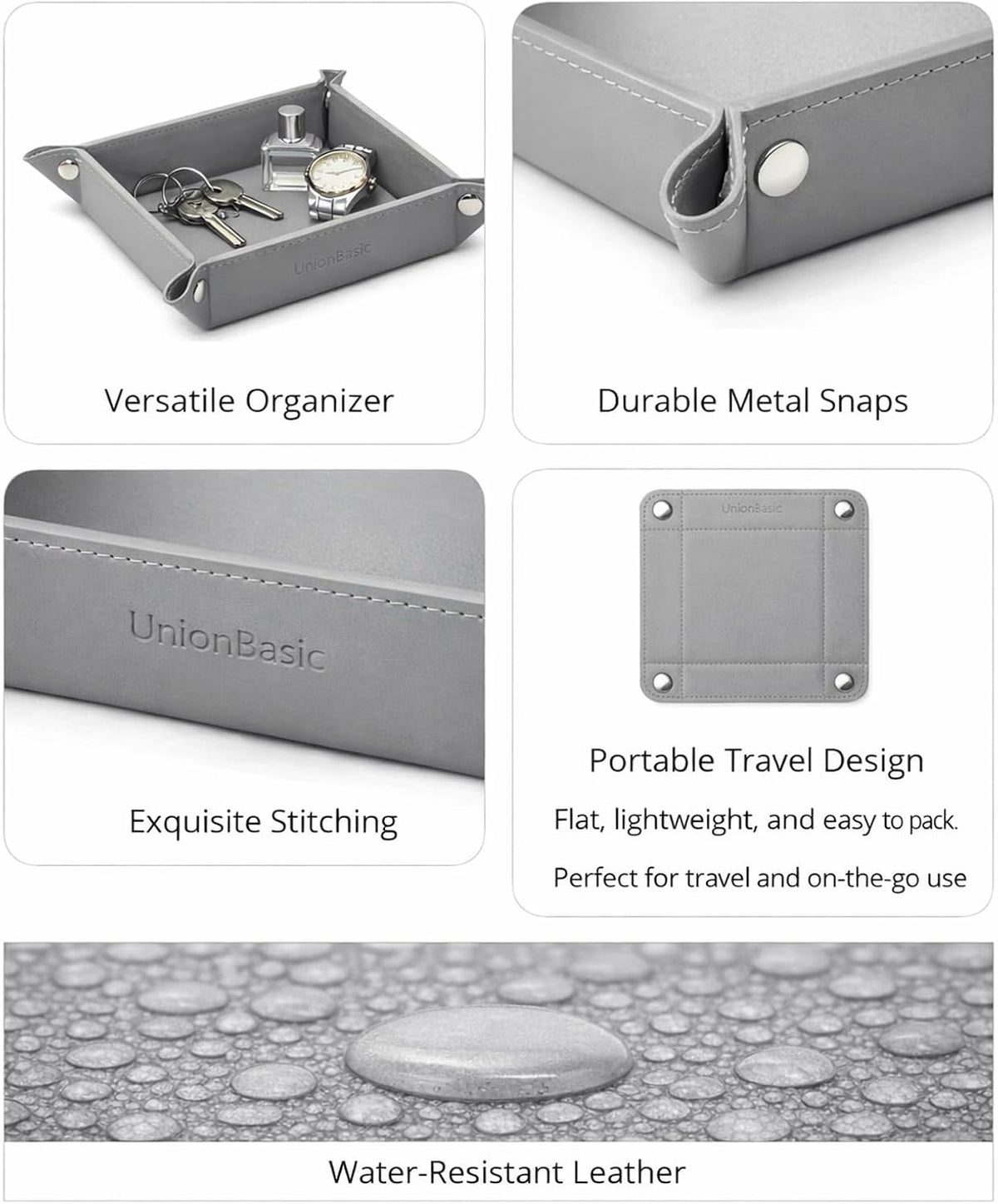 Small Valet Tray, Jewelry Tray for Rings Watches Earrings, Entryway Catchall Caddy for Coins Keys Change, Nightstand Bedside Valet Holder, Trays for Electronic Gadgets, Beige - Colors A