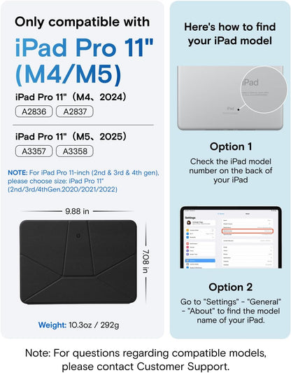 MOFT Dynamic Folio Tablet Stand for Desk Compatible with iPad mini A17 Pro 2024 & iPad mini 6th A15 2021, Slim Magnetic Tablet Holder Case with 20+ Viewing Angles, Beach White x Terracotta