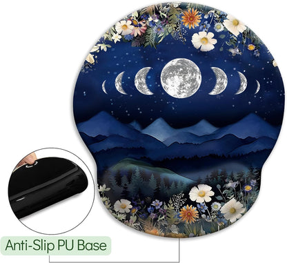 Funny Ergonomic Mouse Pad with Wrist Rest, Cat Desk Decor Gifts - Colors A