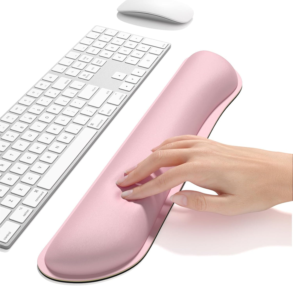 Dapesuom Enlarge Keyboard Wrist Rest, Cute Memory Foam Keyboard Wrist Cushion for Computer Desk Mats Support, Typing Pain Relief Ergonomic Mouse Pad Rests with Non-Slip Base for Gaming, Laptop, Purple