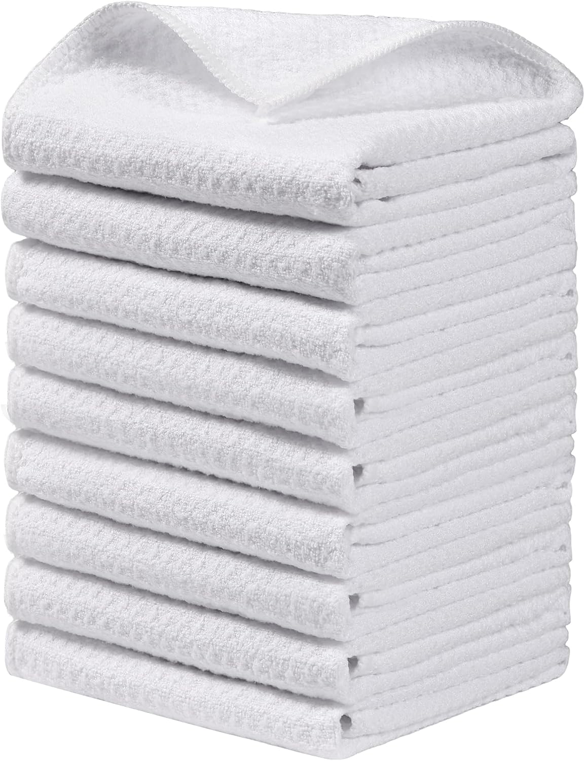 18 Pack Microfiber Cleaning Cloth, Kitchen Towels for Dish Drying Washing, Absorbent Streak Free Lint Free Rags for Cleaning, Reusable and Washable Towels - 10" x 10"