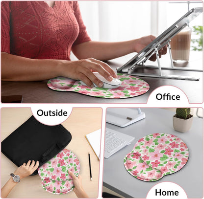 KONVINIT Ergonomic Mouse Pad with Wrist Rest, Small Mousepad with Non-Slip Rubber Base and Smooth Surface, Beach Mouse Pads for Desk, Office Desk Accessories
