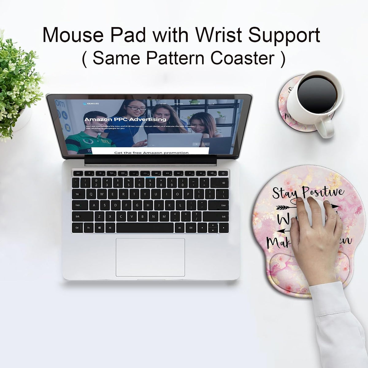 Ergonomic Mouse Pad with Wrist Rest Support,Gel Mouse Pads for Desk - Colors A