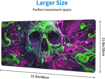 Japanese Mouse Pad, Large Japanese Desk Mat, XL Anime Gaming Keyboard Mat, Non-Slip Rubber Base, Big Extended Desk Protector for Home Office, 31.5”x11.8”