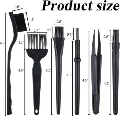 6 Pack Keyboard Cleaning Brush Small Cleaner Brushes Anti Static Brush Electronic Dust Cleaning Brushes for Computer Motherboard Camera Car Interior and Hard to Reach Spaces
