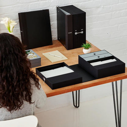 Savor | All-in-One Desk Organizer | Blue – Keep Desk, Office, and Home Organized All-in-One Storage System for Important Files, Documents, Stationery, and Office Supplies
