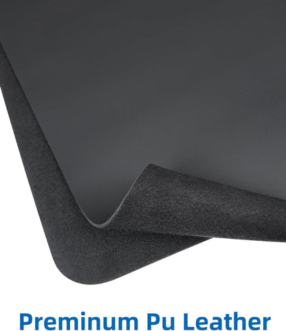 AFIING Large Desk Mat 55" x 24" - PU Leather Desk Pad Protector, Waterproof Non-Slip Extended Mouse Pad for Office Desk, Keyboard, Laptop and Home Workspace (Black)