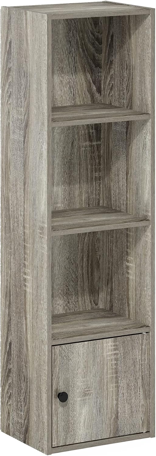 Furinno PASIR Book Shelf, 2-Tier Modern Bookshelf, Open Shelves Bookcase 9 x 12 x 21, Easy Assembly, for Living Room, Bedroom, Home Office, White