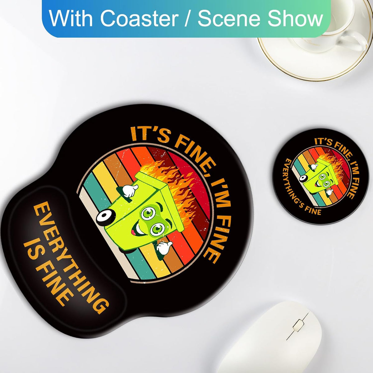 Ergonomic Mouse Pad with Wrist Rest Support,Gel Mouse Pads for Desk - Colors A