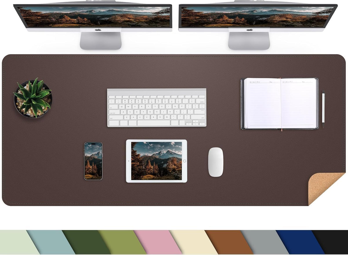 Large Desk Mat, 47" x 17", Black