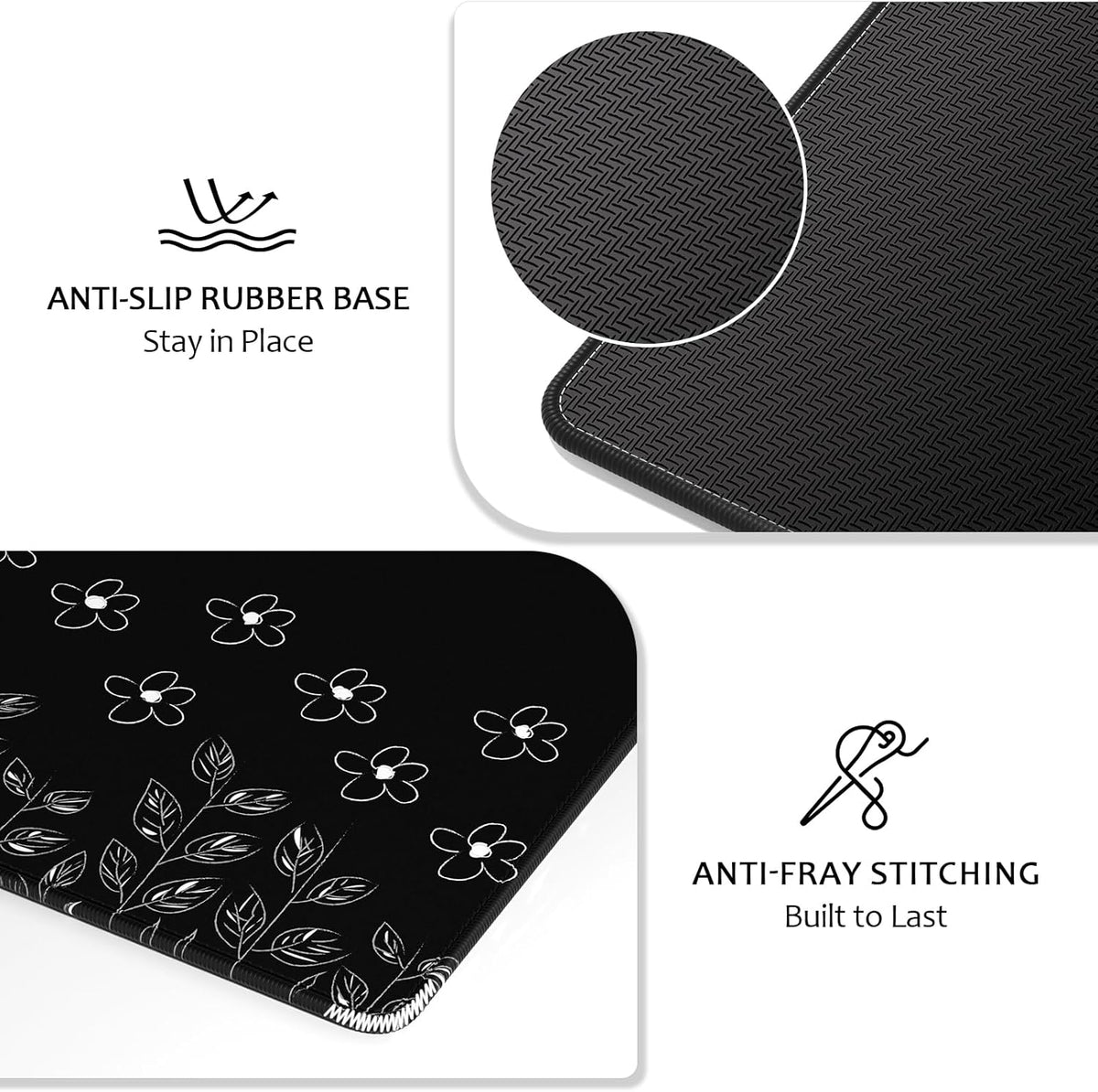 Auhoahsil Desk Mat, Ultra Large Mouse Pad, XXL Gaming Mousepad, Green Tropical Leaves Deskpad, Big Extended Full Size Mouse Pad, Desktop Desk Matt for Keyboard, Laptop & Computer, 35.5 x 15.7 in - Colors B
