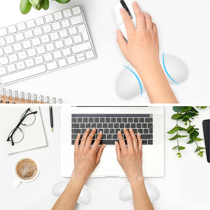 Mouse Wrist Rest, Ergonomic Memory Foam Mouse Wrist for Computer Desk Mats Support, PU Leather Hand Rest Pad Cushion for Gaming, Laptop, Men, Women, Pain Relief & Easy Typing, Black