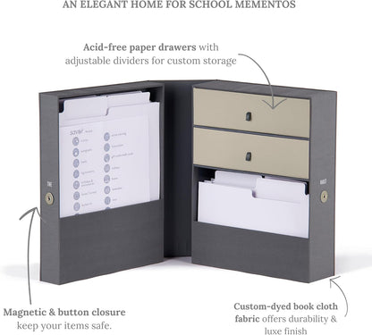 Savor | All-in-One Desk Organizer | Blue – Keep Desk, Office, and Home Organized All-in-One Storage System for Important Files, Documents, Stationery, and Office Supplies