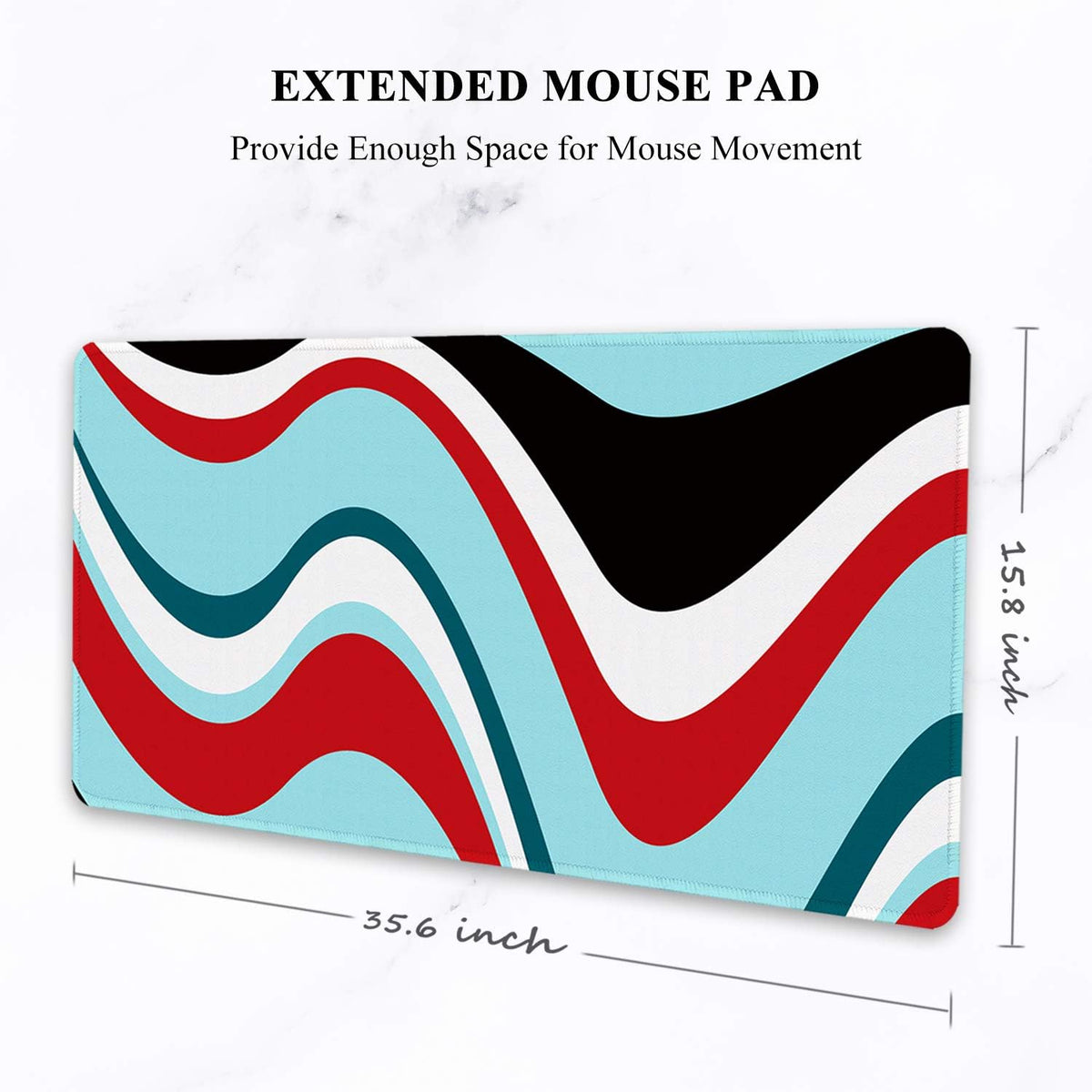 Auhoahsil Desk Mat, Ultra Large Mouse Pad, XXL Gaming Mousepad, Green Tropical Leaves Deskpad, Big Extended Full Size Mouse Pad, Desktop Desk Matt for Keyboard, Laptop & Computer, 35.5 x 15.7 in - Colors B