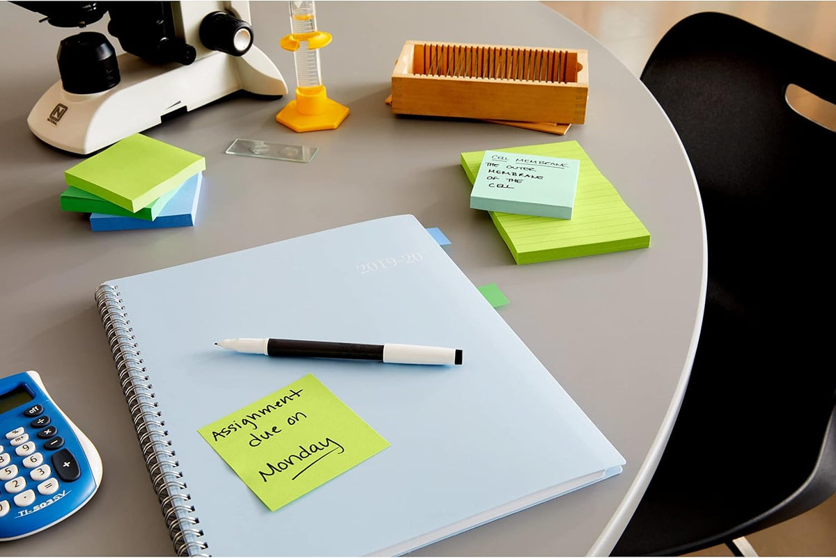 Post-it Super Sticky Notes, 15 Sticky Notes Pads, 3 x 3 in., School Supplies and Oﬃce Supplies, 2X the Sticking Power, Assorted Brights
