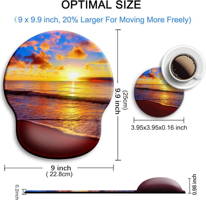 Ergonomic Mouse Pad with Wrist Rest Support,Gel Mouse Pads for Desk - Colors A