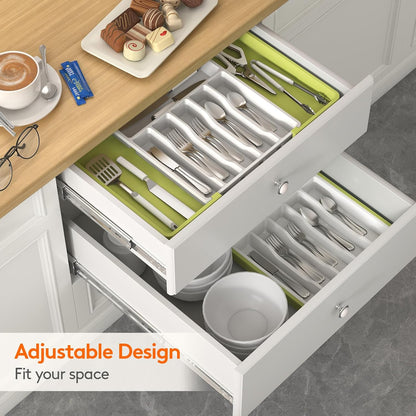 Expandable Silverware Drawer Organizer, Kitchen Utensil Tray