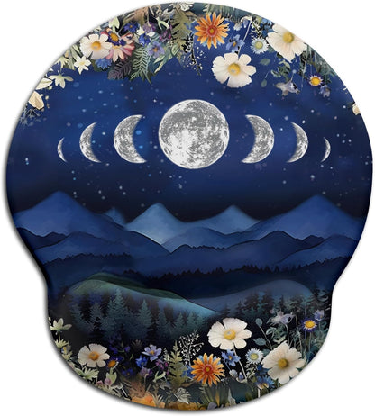 Funny Ergonomic Mouse Pad with Wrist Rest, Cat Desk Decor Gifts - Colors A