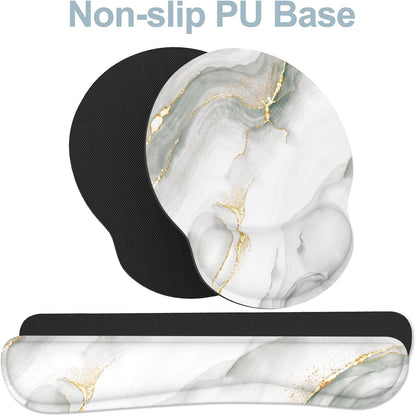 Ergonomic Mouse Pad with Wrist Rest and Keyboard Wrist Rest, Mousepad