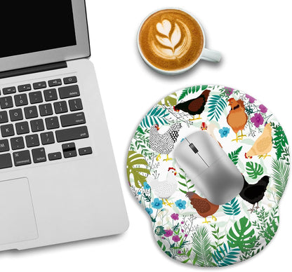 Funny Ergonomic Mouse Pad with Wrist Rest, Cat Desk Decor Gifts - Colors A