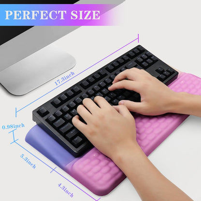 Computer Keyboard Stand with Wrist Rest, Ergonomic Tilted Keyboard Holder - Keyboard Riser with Wrist Pad - Keyboard Tray Support for Office Home - Black