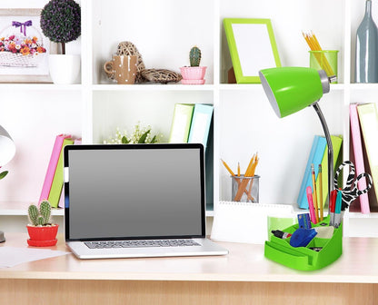 Limelights LD1056-BLK Desk Lamp Organizer with iPad Tablet Book Stand and USB Charging Port, Black
