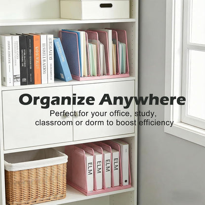 AUPSEN 5-Section File Organizer for Desk, Wood Mesh Desktop File Organizer, File Sorter Storage Rack, Vertical Folder Holder for Files, Magazines, Books (Black)