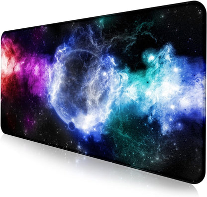 Retro American Flag XL Gaming Mouse Pad with Stitching Edge Laptop Desk Mat