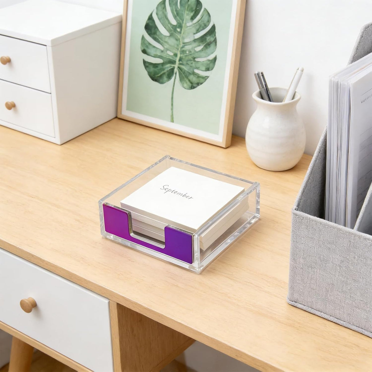 Gold Sticky Note Holder Memo Note Pad Holder Dispenser